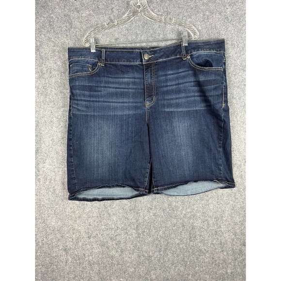 Maurices Pants - Maurices Shorts Women size 24 W Mid Rise Blue Cut Off Denim Casual *A1